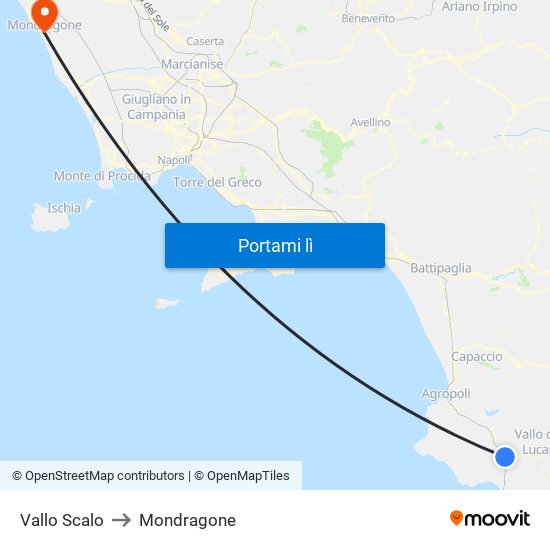 Vallo Scalo to Mondragone map