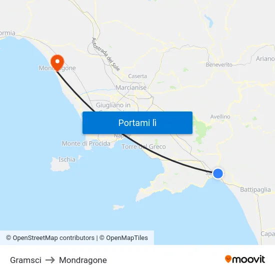 Gramsci to Mondragone map