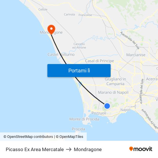 Picasso Ex Area Mercatale to Mondragone map