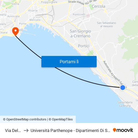 Via Del Monte to Università Parthenope - Dipartimenti Di Studi Economici E Aziendali map