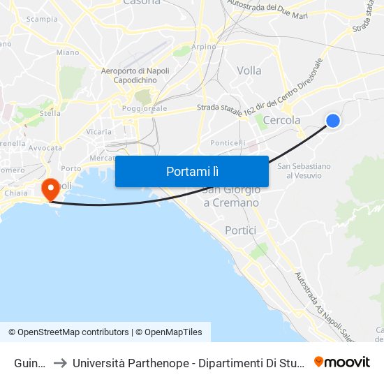 Guindazzi to Università Parthenope - Dipartimenti Di Studi Economici E Aziendali map