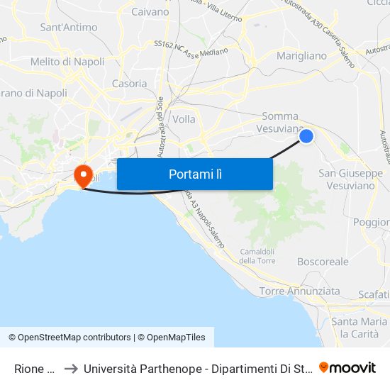 Rione Trieste to Università Parthenope - Dipartimenti Di Studi Economici E Aziendali map