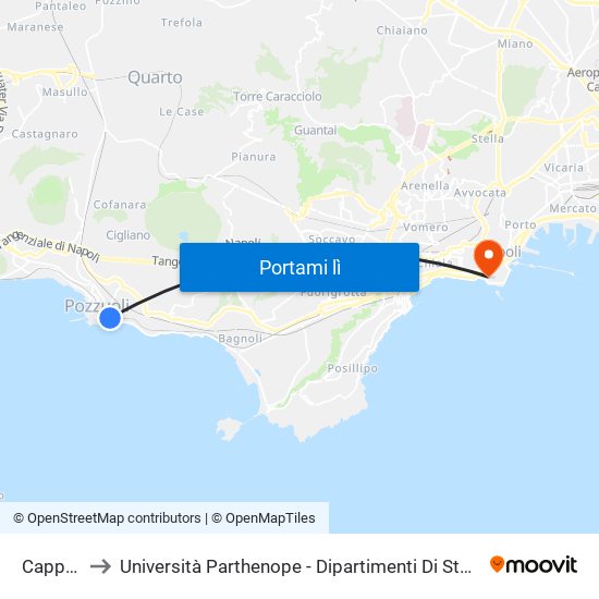 Cappuccini to Università Parthenope - Dipartimenti Di Studi Economici E Aziendali map