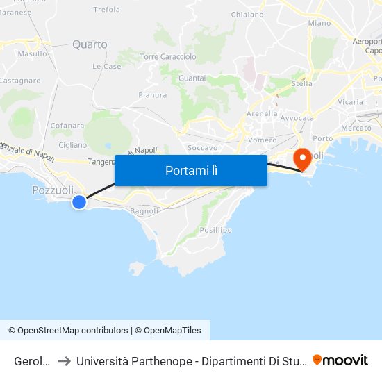 Gerolomini to Università Parthenope - Dipartimenti Di Studi Economici E Aziendali map