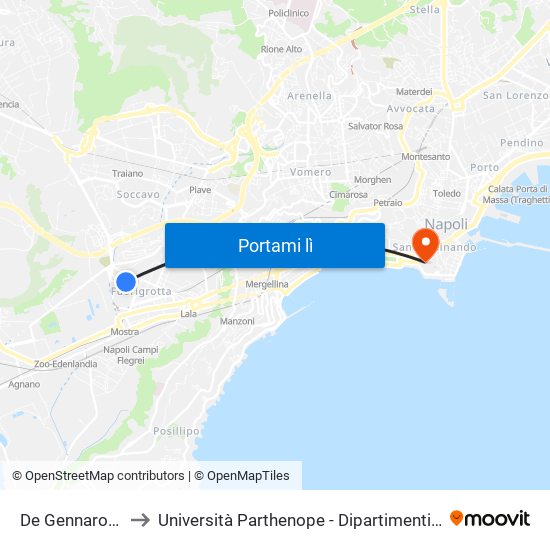 De Gennaro - D'Annunzio to Università Parthenope - Dipartimenti Di Studi Economici E Aziendali map