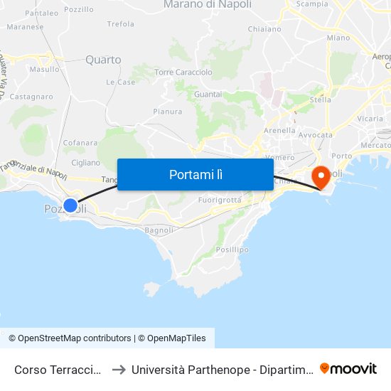 Corso Terracciano - Rif. Anfiteatro to Università Parthenope - Dipartimenti Di Studi Economici E Aziendali map