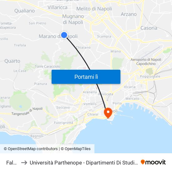 Falcone to Università Parthenope - Dipartimenti Di Studi Economici E Aziendali map