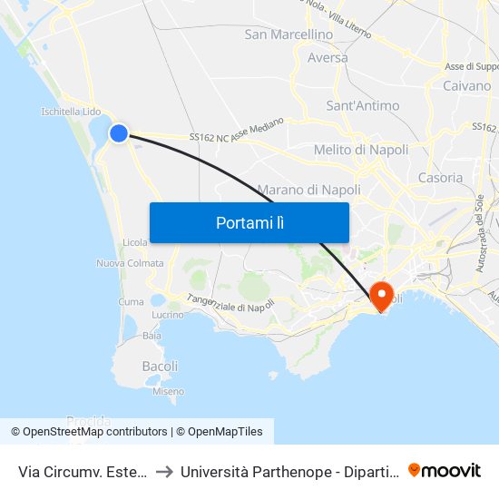 Via Circumv. Esterna - Rif. Civico N° 248 to Università Parthenope - Dipartimenti Di Studi Economici E Aziendali map