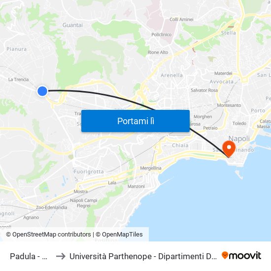 Padula - Pignatiello to Università Parthenope - Dipartimenti Di Studi Economici E Aziendali map