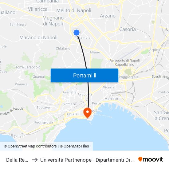 Della Resistenza to Università Parthenope - Dipartimenti Di Studi Economici E Aziendali map