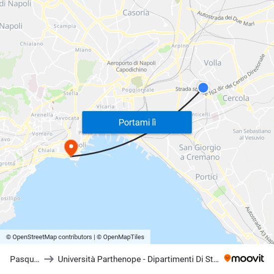 Pasquariello to Università Parthenope - Dipartimenti Di Studi Economici E Aziendali map