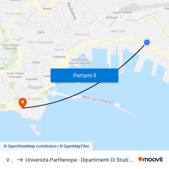 Volta to Università Parthenope - Dipartimenti Di Studi Economici E Aziendali map