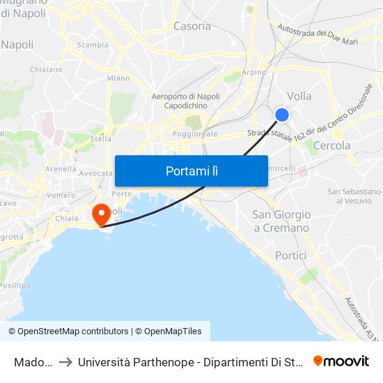 Madonnelle to Università Parthenope - Dipartimenti Di Studi Economici E Aziendali map