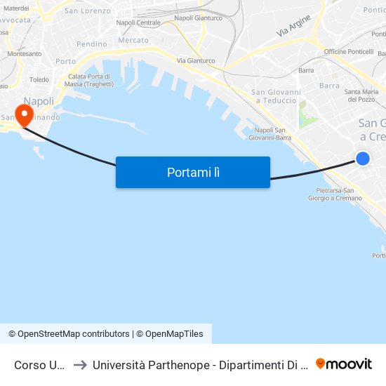 Corso Umberto I to Università Parthenope - Dipartimenti Di Studi Economici E Aziendali map