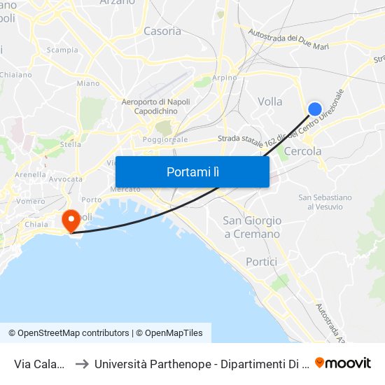 Via Calabrese, 23 to Università Parthenope - Dipartimenti Di Studi Economici E Aziendali map