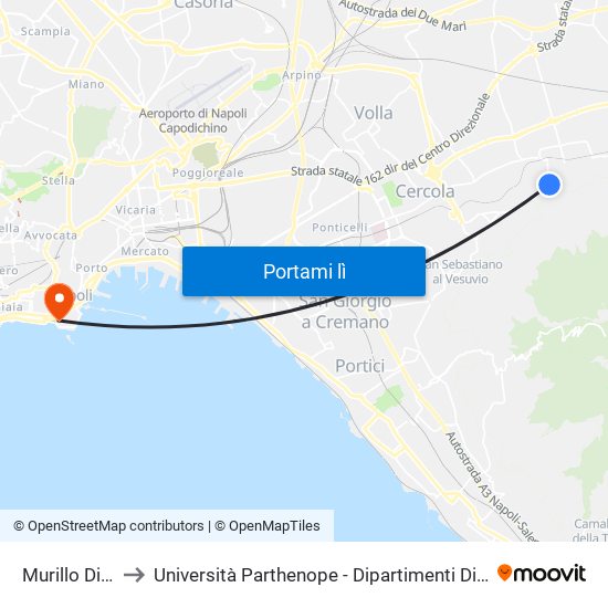 Murillo Di Trocchia to Università Parthenope - Dipartimenti Di Studi Economici E Aziendali map