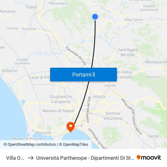 Villa Ortensia to Università Parthenope - Dipartimenti Di Studi Economici E Aziendali map