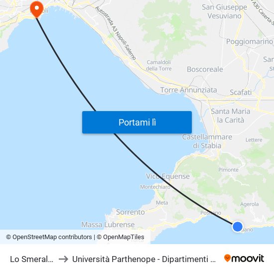 Lo Smeraldo, Stop 5 to Università Parthenope - Dipartimenti Di Studi Economici E Aziendali map