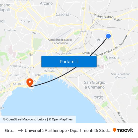 Gramsci to Università Parthenope - Dipartimenti Di Studi Economici E Aziendali map