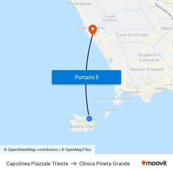 Capolinea Piazzale Trieste to Clinica Pineta Grande map