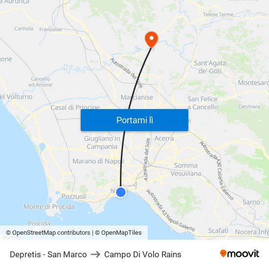 Depretis - San Marco to Campo Di Volo Rains map