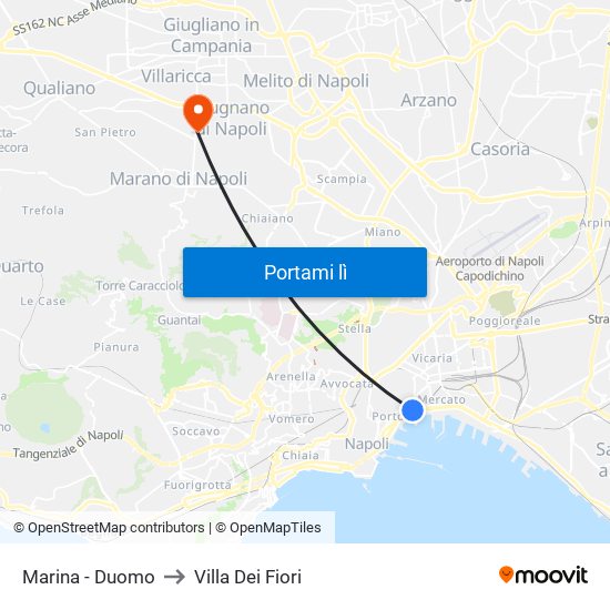 Marina - Duomo to Villa Dei Fiori map