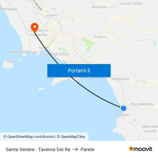 Santa Venere - Taverna Dei Re to Parete map