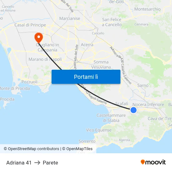 Adriana 41 to Parete map