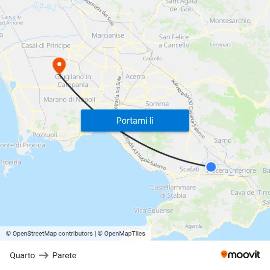 Quarto to Parete map