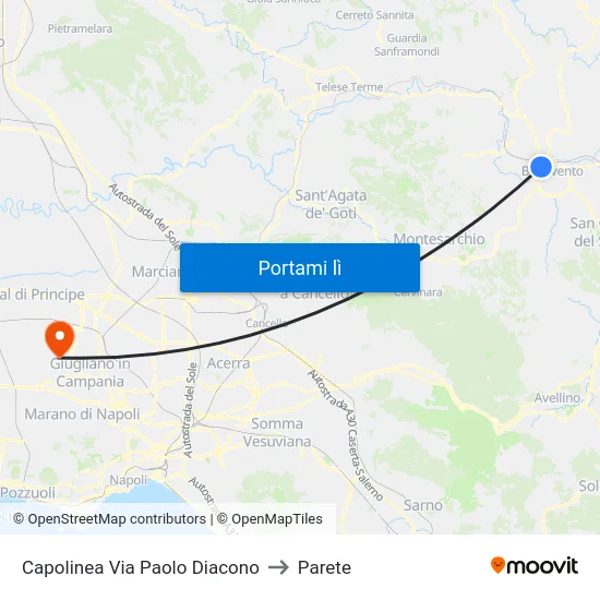 Capolinea Via Paolo Diacono to Parete map