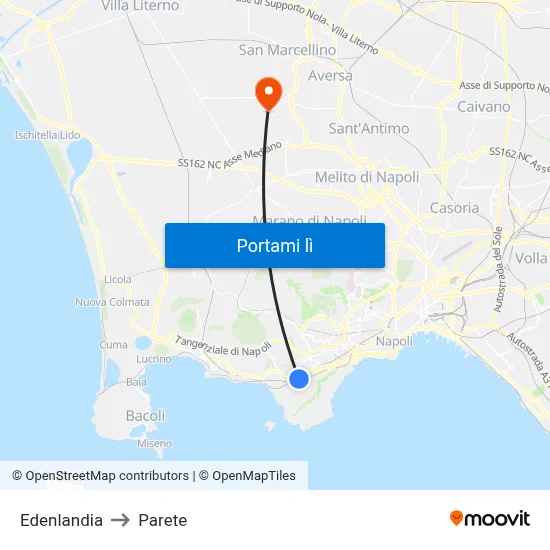 Edenlandia to Parete map