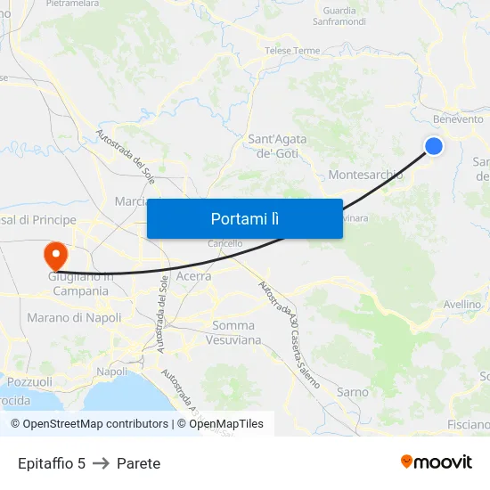 Epitaffio 5 to Parete map