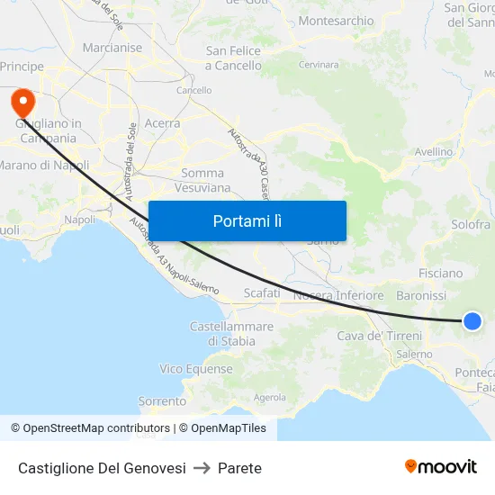 Castiglione Del Genovesi to Parete map