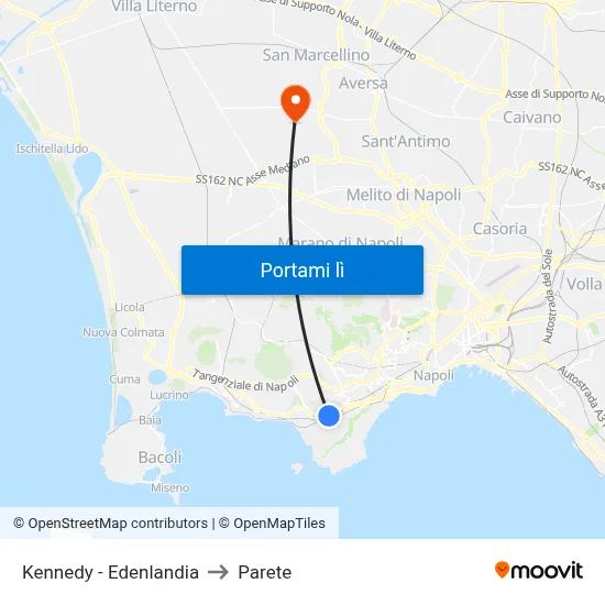 Kennedy - Edenlandia to Parete map