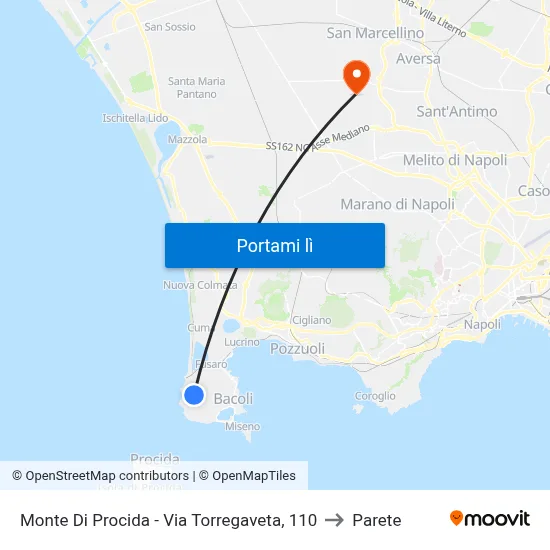 Monte Di Procida - Via Torregaveta, 110 to Parete map