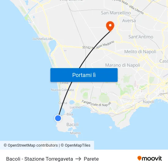 Bacoli - Stazione Torregaveta to Parete map