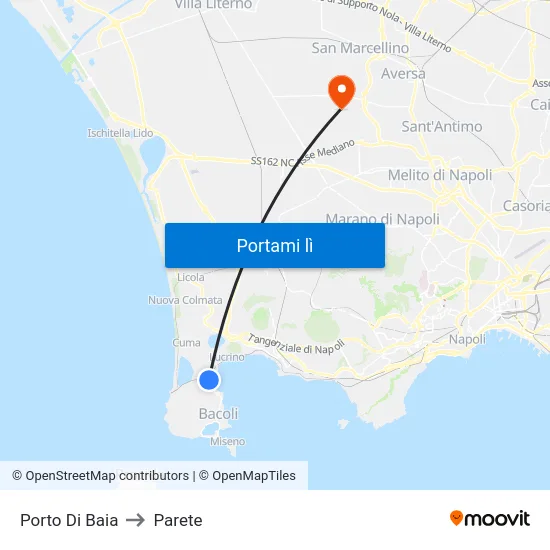 Porto Di Baia to Parete map