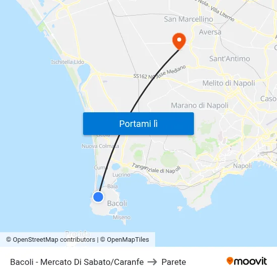 Bacoli - Mercato Di Sabato/Caranfe to Parete map