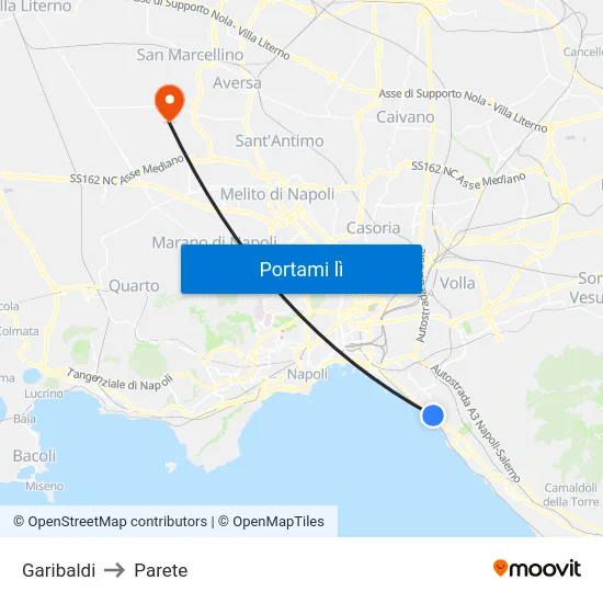 Garibaldi to Parete map