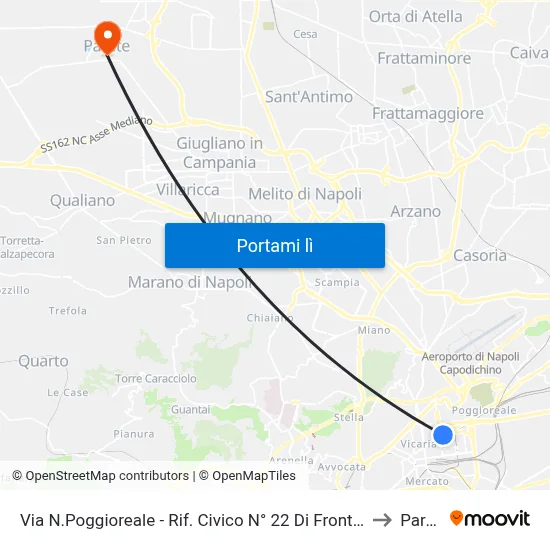Via N.Poggioreale - Rif. Civico N° 22 Di Fronte Carcere to Parete map
