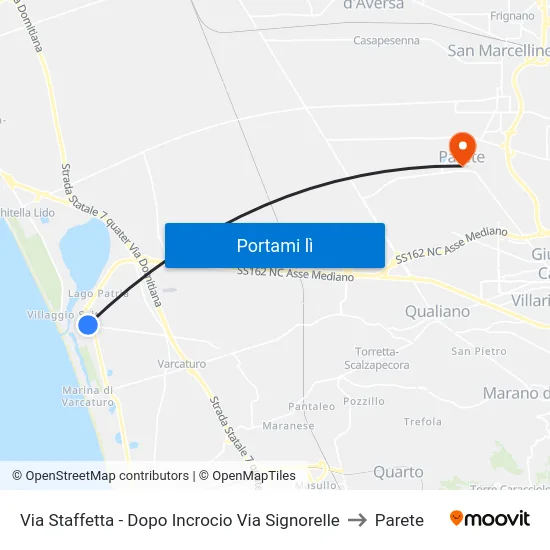 Via Staffetta - Dopo Incrocio Via Signorelle to Parete map