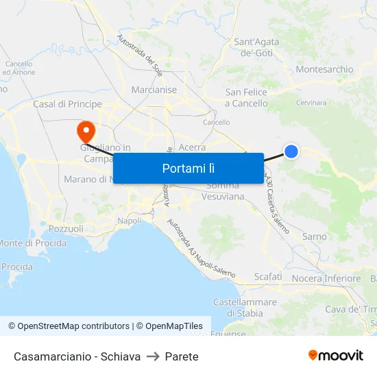 Casamarcianio - Schiava to Parete map