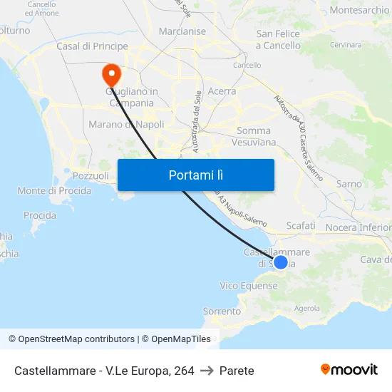 Castellammare - V.Le Europa, 264 to Parete map