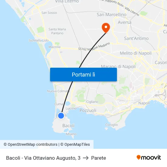 Bacoli - Via Ottaviano Augusto, 3 to Parete map