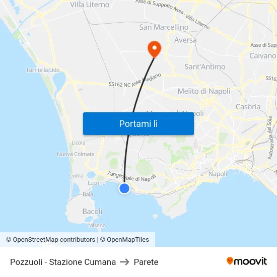 Pozzuoli - Stazione Cumana to Parete map