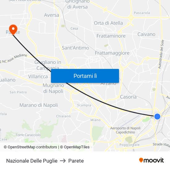 Nazionale Delle Puglie to Parete map