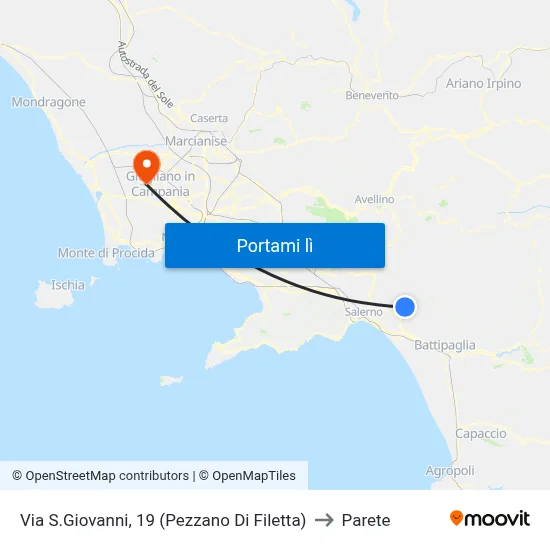 Via S.Giovanni, 19 (Pezzano Di Filetta) to Parete map