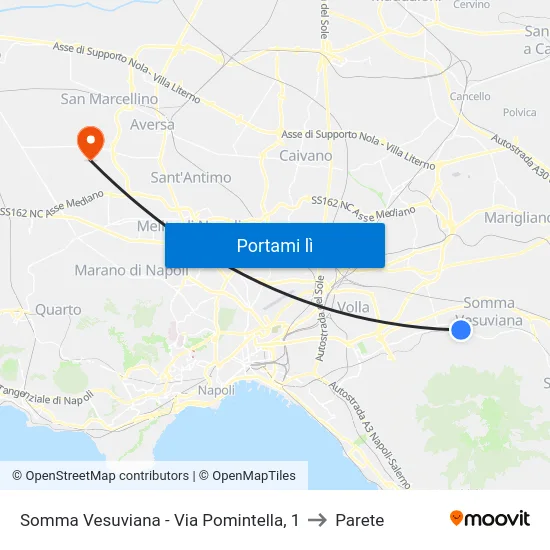 Somma Vesuviana - Via Pomintella, 1 to Parete map
