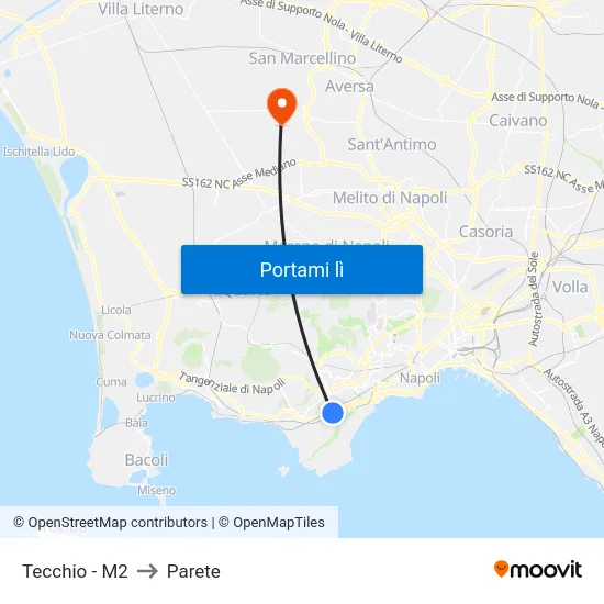 Tecchio - M2 to Parete map