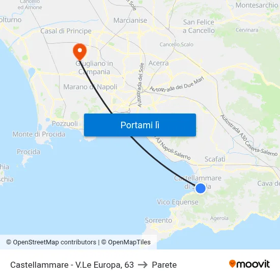 Castellammare - V.Le Europa, 63 to Parete map